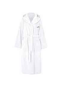 Unisex-Bademantel Kangaroos "Cassidy, f&uuml;r Damen & Herren, Standardl&auml;nge & &Uuml;berl&auml;nge" Gr. L, wei&szlig;, L:125cm, Walkfrottee, Hausm&auml;ntel, mit Taschen, M&auml;nner und Frauen, Baumwolle, Reise, Hotel, Sauna, S-3XL