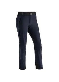Funktionshose Maier Sports "Tech Pants W", Damen, Gr. 42, Normalgr&ouml;&szlig;en, blau (dunkelblau), Vorderseite: 92% Polyester, 8% Elasthan; R&uuml;ckseite: 100% Polyester, Hosen Funktionshose, Warme Softshellhose, elastisch und winddicht