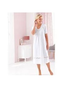 w&auml;schepur Nachthemd W&Auml;SCHEPUR "Nachthemd", Damen, Gr. 36/38, Normalgr&ouml;&szlig;en, wei&szlig;, 50% Baumwolle, 50% Modal, unifarben, Kleider Nachthemd