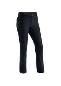 Funktionshose Maier Sports "Tech Pants W", Damen, Gr. 80, Langgr&ouml;&szlig;en, schwarz, Vorderseite: 92% Polyester, 8% Elasthan / R&uuml;ckseite: 100% Polyester, Hosen Funktionshose, Warme Softshellhose, elastisch und winddicht