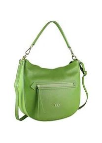 Schultertasche "Summer", Damen, Gr. B/H/T: 32cm x 28cm x 10cm onesize, gr&uuml;n, Leder, Collezione Alessandro, Taschen Schultertasche, aus italienischem Leder