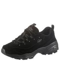 Sneaker Skechers "D'LITES PLAY ON", Damen, Gr. 39, schwarz, Nubuklederimitat, Textil, Schuhe Sneaker, Freizeitschuh, Halbschuh, Schn&uuml;rschuh mit Air Cooled Memory Foam