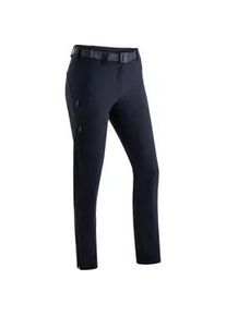 Funktionshose Maier Sports "Lana slim", Damen, Gr. 21, Kurzgr&ouml;&szlig;en, blau (dunkelblau), 91% Polyamid, 9% Elasthan, Hosen Funktionshose, Damen Wanderhose, atmungsaktive Outdoor-Hose, 3 Taschen, Slim Fit
