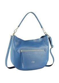 Schultertasche "Summer", Damen, Gr. B/H/T: 32cm x 28cm x 10cm onesize, blau, Leder, Collezione Alessandro, Taschen Schultertasche, aus italienischem Leder