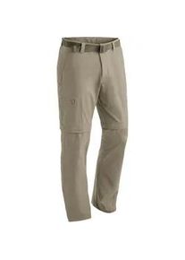 Funktionshose Maier Sports "Tajo", Herren, Gr. 27, Kurzgr&ouml;&szlig;en, beige (dunkelbeige), 90% Polyamid, 10% Elasthan, Hosen Funktionshose, Herren Wanderhose, zipp-off Outdoor-Hose, 4 Taschen, Regular Fit