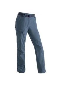 Funktionshose Maier Sports "Lulaka", Damen, Gr. 40, Normalgr&ouml;&szlig;en, blau (jeansblau), 90% Polyamid, 10% Elasthan, Hosen Funktionshose, Damen Wanderhose, atmungsaktive Outdoor-Hose mit Roll up Funktion
