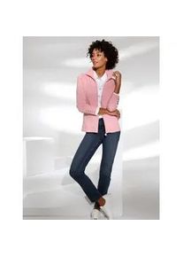 Strickjacke CREATION L PREMIUM, Damen, Gr. 40, rosa (rosenquarz), 100% Baumwolle, unifarben, Strickjacken Strickjacke