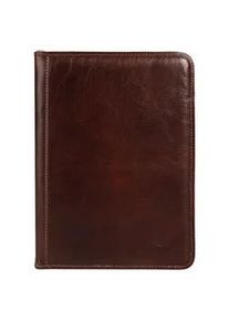 Pike Dokumententasche PIK&Eacute;, Damen, Gr. B/H/T: 34cm x 25cm x 2cm onesize, braun, Leder, beschichtet, gl&auml;nzend, Taschen, echt Leder, Made in Italy