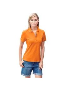 Poloshirt Heine "Poloshirt", Damen, Gr. 42, orange, 95% Baumwolle, 5% Elasthan, unifarben, Shirts