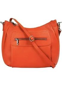Umh&auml;ngetasche Samantha Look, Damen, Gr. B/H/T: 30cm x 25cm x 7cm onesize, orange, Leder, unifarben, Taschen Umh&auml;ngetasche, echt Leder, Made in Italy