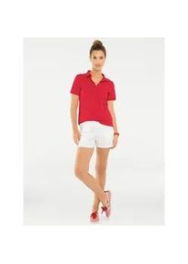 Poloshirt Heine "Poloshirt", Damen, Gr. 50, rot, 95% Baumwolle, 5% Elasthan, unifarben, Shirts