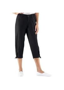 Caprihose Casual Looks, Damen, Gr. 46, Normalgr&ouml;&szlig;en, schwarz, 98% Baumwolle, 2% Elasthan, unifarben, 3/4-L&auml;nge, Hosen Caprihose