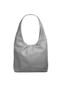 Pike Shopper PIK&Eacute;, Damen, Gr. B/H/T: 40cm x 30cm x 11cm onesize, grau, Leder, beschichtet, gl&auml;nzend, Taschen Shopper, echt Leder, Made in Italy