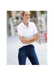 Poloshirt Classic Basics "Poloshirt", Damen, Gr. 38, beige (ecru), 100% Baumwolle, unifarben, Shirts