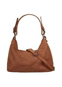 Shopper Samantha Look, Damen, Gr. B/H/T: 32cm x 24cm x 15cm onesize, braun (cognac), Leder, Taschen Shopper, echt Leder, Made in Italy