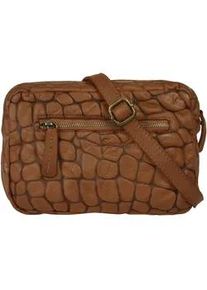 Umh&auml;ngetasche Samantha Look, Damen, Gr. B/H/T: 25cm x 18cm x 6cm onesize, braun (cognac), Leder, Taschen Umh&auml;ngetasche, echt Leder, Made in Italy