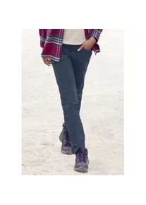 Trekkinghose Lascana ACTIVE, Damen, Gr. 36, N-Gr, blau (marine), Web, Obermaterial: 95% Polyamid, 5% Elasthan, unifarben, Basic lang, Hosen Trekkinghose, mit 3 Zipper Taschen