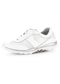 Gabor Sneaker ROLLINGSOFT, Damen, Gr. 36, wei&szlig;, Leder, Textil, unifarben, Schuhe Sneaker, mit sportlichem Mesheinsatz, Freizeitschuh, Halbschuh, Schn&uuml;rschuh