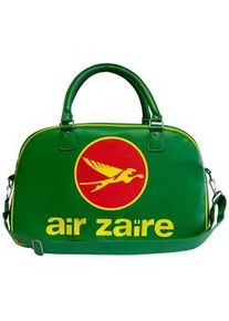 Schultertasche logoshirt "Umh&auml;ngeAir Zaire - Airlines", Damen, Gr. B/H/T: 17cm x 30,5cm x 47cm, gr&uuml;n, Lederimitat, mehrfarbig, Taschen Schultertasche, mit Air Zaire Airlines-Frontdruck