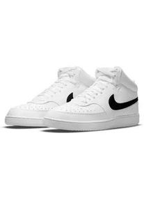Sneaker Nike SPORTSWEAR "COURT VISION MID NEXT NATURE", Herren, Gr. 45, schwarz-wei&szlig; (wei&szlig;, schwarz), Synthetik, Schuhe Sneaker, inspiriert vom Design des Nike Air Jordan