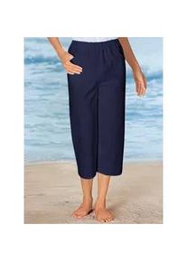 Caprihose Classic Basics, Damen, Gr. 56, Normalgr&ouml;&szlig;en, blau (marine), 100% Baumwolle, unifarben, 3/4-L&auml;nge, Hosen Caprihose