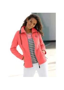 Fleecejacke Casual Looks, Damen, Gr. 36, orange (koralle), 100% Polyester, unifarben, Jacken Fleecejacke