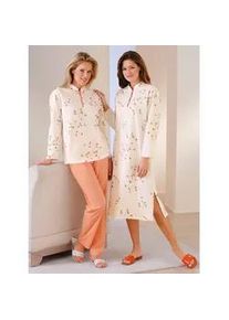 w&auml;schepur Schlafanzug W&Auml;SCHEPUR, Damen, Gr. 36/38, rot (apricot), 100% Baumwolle, Homewear-Sets Schlafanzug