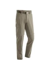 Funktionshose Maier Sports "Torid slim zip", Herren, Gr. 25, Kurzgr&ouml;&szlig;en, beige (dunkelbeige), 90% Polyamid, 10% Elasthan, Hosen Funktionshose, Herren Wanderhose, zipp-off Outdoor-Hose, 4 Taschen, Slim Fit