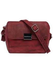 Umh&auml;ngetasche Bruno Banani, Damen, Gr. B/H/T: 17cm x 15cm x 4cm onesize, rot, Leder, unifarben, Taschen Umh&auml;ngetasche, echt Leder