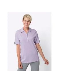 Poloshirt Classic Basics "Poloshirt", Damen, Gr. 56, lila (flieder), 100% Baumwolle, unifarben, Shirts