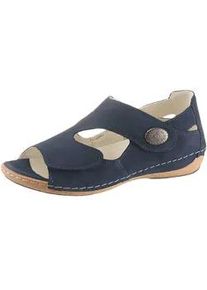 Waldl&auml;ufer Sandale WALDL&Auml;UFER, Damen, Gr. 7, blau (nachtblau), Nubukleder, Schuhe Sandale