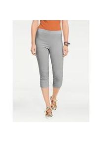 Caprihose Heine, Damen, Gr. 42, Normalgr&ouml;&szlig;en, grau, 70% Viskose, 25% Polyamid, 5% Elasthan, unifarben, 3/4-L&auml;nge, Hosen Caprihose