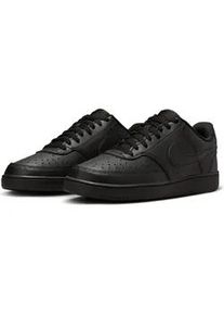 Sneaker Nike SPORTSWEAR "Nike Court Vision Low Next Nature", Herren, Gr. 45, schwarz (schwarz, schwarz, schwarz), Synthetik, Schuhe Sneaker, inspiriert vom Design des Nike Air Force