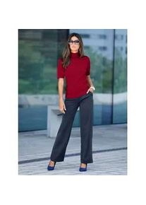 CR&Eacute;ATION L Kurzarmpullover CREATION L "Pullover", Damen, Gr. 50, rot, 50% Baumwolle, 50% Polyacryl, unifarben, Pullover