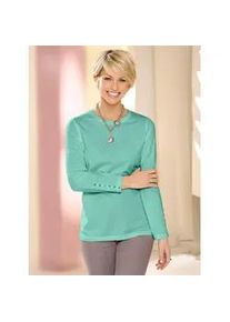 Langarmshirt Classic Basics "Shirt", Damen, Gr. 50, gr&uuml;n (mint), 100% Baumwolle, unifarben, Rundhals, Shirts Langarmshirt