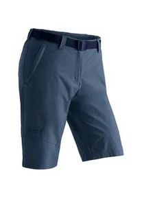 Funktionsshorts Maier Sports "Lawa", Damen, Gr. 50, Normalgr&ouml;&szlig;en, blau (jeansblau), 90% Polyamid, 10% Elasthan, Hosen, Damen Shorts, kurze Wanderhose, Outdoorhose mit 2 Taschen, Regular Fit