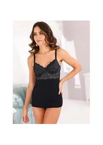 BH-Hemd Nina von C., Damen, Gr. 95, Cup C, schwarz, 100% Baumwolle, Spitze:10% Elasthan, 90% Polyamid, BHs BH-Hemd