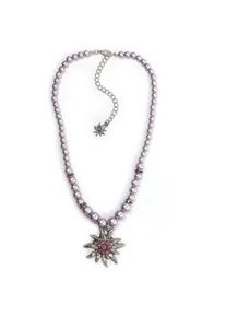 Allg&auml;u Rebell Collier ALLG&Auml;U REBELL "Elenia", Damen, Gr. onesize, Glas, lila (violett), Basic, Halsketten Collier, mit Edelwei&szlig; Anh&auml;nger
