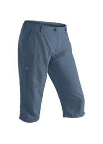 Caprihose Maier Sports "Neckar", Damen, Gr. 36, Normalgr&ouml;&szlig;en, blau (jeansblau), 100% Polyamid, Hosen Caprihose, kurze Hose Damen, luftige Wanderhose, leichte Outdoorhose, Reg Fit