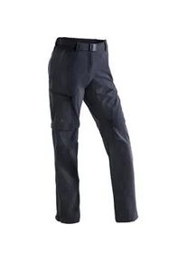 Funktionshose Maier Sports "Nata", Damen, Gr. 21, Kurzgr&ouml;&szlig;en, blau (dunkelblau), 90% Polyamid, 10% Elasthan, Hosen Funktionshose, Damen Wanderhose, zipp-off Outdoor-Hose, 3 Taschen, Regular Fit