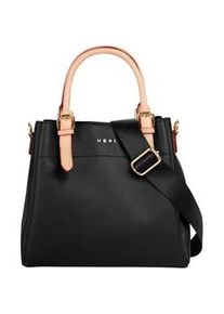 Henkeltasche Bugatti "ELLA", Damen, Gr. B/H/T: 22cm x 21cm x 10cm onesize, schwarz, Kunstfaser, unifarben, Taschen