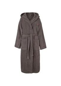 Unisex-Bademantel Kangaroos "Cassidy, f&uuml;r Damen & Herren, Standardl&auml;nge & &Uuml;berl&auml;nge" Gr. M, grau (anthrazit), L:120cm, Walkfrottee, Hausm&auml;ntel, mit Taschen, M&auml;nner und Frauen, Baumwolle, Reise, Hotel, Sauna, S-3XL