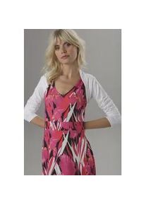 Bolero Aniston SELECTED, Damen, Gr. 34, wei&szlig;, Jersey, Obermaterial: 95% Viskose, 5% Elasthan, unifarben, figurbetont, normaler Saum, Strickjacken Bolero