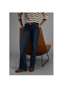 Bootcut-Jeans Arizona "Bund mit seitlichem Gummizugeinsatz", Damen, Gr. 20, K + L Gr, blau (dunkelblau us), Jeans, Obermaterial: 98% Baumwolle, 2% Elasthan, Basic, bootcut fit lang, Jeans, hohe Leibh&ouml;he, Bootcut, mit Stretch, klassischer 5-Pocket-Style, Topseller