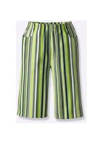 Bermudas Classic Basics, Damen, Gr. 54, Normalgr&ouml;&szlig;en, gr&uuml;n (gr&uuml;n, gestreift), 100% Baumwolle, gemustert, gestreift, mehrfarbig, knielang, Hosen Bermudas