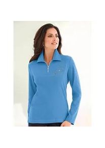 Poloshirt Classic Basics "Poloshirt", Damen, Gr. 50, blau, 100% Baumwolle, unifarben, Shirts