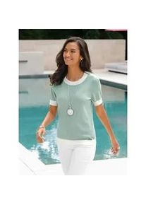 Strickpullover Casual Looks "Twinset", Damen, Gr. 42, gr&uuml;n (kalkmint), 100% Baumwolle, unifarben, Pullover Twinset