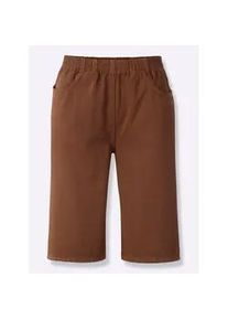 Bermudas Classic Basics, Damen, Gr. 56, Normalgr&ouml;&szlig;en, braun (dunkelbraun), 100% Baumwolle, unifarben, knielang, Hosen Bermudas