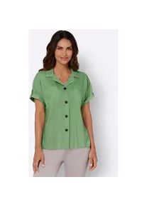 Kurzarmbluse Inspirationen, Damen, Gr. 48, gr&uuml;n (apfel), 100% Viskose, unifarben, Blusen