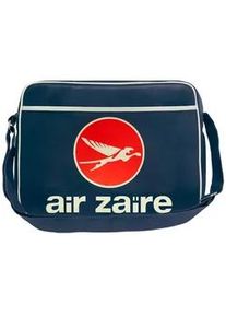 Schultertasche logoshirt "Air Zaire", Damen, Gr. B/H/T: 40cm x 30cm x 40cm, blau (dunkelblau, wei&szlig;), Polyurethan (PU), bedruckt, mehrfarbig, Taschen Schultertasche, mit Air Zaire-Frontdruck